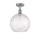 Athens Water Glass 1 Light Semi Flush Mount 13 InchX10 Inch by Innovations - 516-1C-G1215-10