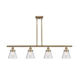Cone 4 Light 6" Stem Hung Island 10 Inch Tall X 48 Inch Wide by Innovations - 916-4I-G6
