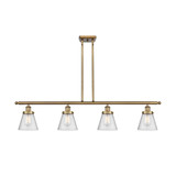 Cone 4 Light 6" Stem Hung Island 10 Inch Tall X 48 Inch Wide by Innovations - 916-4I-G6
