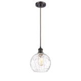 Athens Water Glass 100W 1 LED Cord Hung Mini Pendant 10X 8 by Innovations - 516-1P-G1215-8-LED