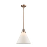 Cone 1 Light Stem Hung Mini Pendant 16 Inch and 12 Inch Wide by Innovations - 201S-G4L
