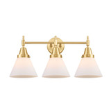 Cone 3 Light Bath Vanity 11.25 Inch Tall and 25.75 Inch Wide by Innovations - 447-3W-G4
