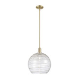 Athens Deco Swirl 1 Light Stem Hung Mini Pendant 15.75X13.75 by Innovations - 716-1S-G1213-14