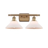 Orwell 100W 2 LED Bath Vanity 8 Inch Tall X 18.38 Inch Wide by Innovations - 516-2W-G13-LED