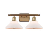 Orwell 100W 2 LED Bath Vanity 8 Inch Tall X 18.38 Inch Wide by Innovations - 516-2W-G13-LED