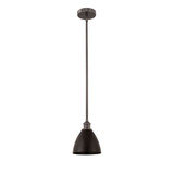 Bristol 1 Light Stem Hung Mini Pendant 9 InchX7.5 Inch Wide by Innovations - 616-1S-MBD-75