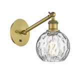 Athens Water Glass 1 Light Adjustable Wall Sconce 8 X 6 by Innovations - 317-1W-G1215-6