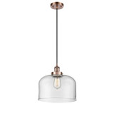 Bell 100W 1 LED Cord hung Mini Pendant 11.38 X 12 Inch Wide by Innovations - 916-1P-G7-L-LED