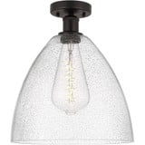 Bristol 1 Light Glass Semi Flush Mount 15 X 12 Inch Wide by Innovations - 616-1F-GBD-12