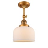 Bell 1 Light Adjustable Semi Flush Mount 14.5X7.75 Inch Wide by Innovations - 201F-G7