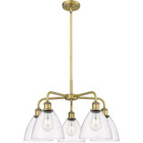 Bristol 5 Light Glass Chandelier 15 Inch Tall and 25.5 Inch by Innovations - 516-5CR-GBD-75