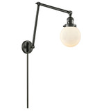 Beacon 1 Light Adjustable Swing Arm Wall Sconce 30X 6 by Innovations - 238-G20-6