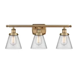 Cone 3 Light Bath Vanity 11 Inch Tall and 26 Inch Wide by Innovations - 916-3W-G6