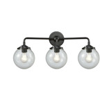 Beacon 3 Light Glass Bath Vanity 9 Inch Tall X 24 Inch Wide by Innovations - 284-3W-G20-6