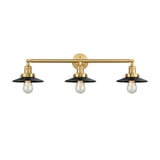Railroad 3 Light Bath Vanity 10 Inch Tall and 32 Inch Wide by Innovations - 205-M1-M7