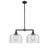 Bell 2 Light Stem Adjustable Large Island 10 X 21 Inch Wide by Innovations - 209-G7-L