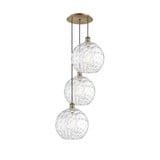 Athens Water Glass 3 Light Cord Hung Multi Pendant 41.25 by Innovations - 113B-3P-G1215-12