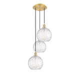 Athens Water Glass 3 Light Cord Hung Multi Pendant 36X 16.5 by Innovations - 113B-3P-G1215-10