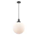 Beacon 100W 1 LED Cord Hung Mini Pendant 15.63X12 Inch Wide by Innovations - 201C-G20-12-LED