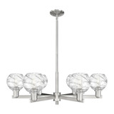 Athens Deco Swirl 6 Light Chandelier 10.13 X 35.63 Inch Wide by Innovations - 716-6CR-G1213-6