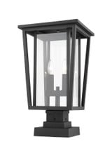 Seoul 2 Light Outdoor Post Mount Lantern 11.25 x 20.75 Inches by Z-Lite - 571PHBS3