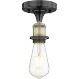 Bare Bulb 1 Light Semi Flush Mount 5 Inch and 4.5 Inch Wide by Innovations - 616-1F