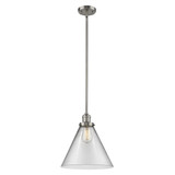 Cone 100W 1 LED Stem Hung Mini Pendant 16 and 12 Inch Wide by Innovations - 201S-G4L-LED