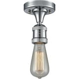 Bare Bulb 1 Light Down Semi Flush Mount 5.5 X 4.5 Inch Wide by Innovations - 517-1C
