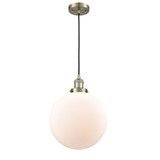 Beacon 1 Light Cord Hung Mini Pendant 15.63 Tall and 12 Wide by Innovations - 201C-G20-12