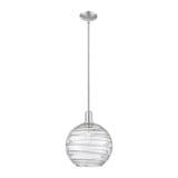 Athens Deco Swirl 1 Light Stem Hung Mini Pendant 14 X 12 by Innovations - 716-1S-G1213-12