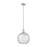 Athens Deco Swirl 1 Light Stem Hung Mini Pendant 14 X 12 by Innovations - 716-1S-G1213-12