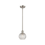 Athens 1 Light Mini Pendant 8.13 Inch Tall X 5.88 Inch Wide by Innovations - 516-1S-G122C-6