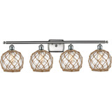 Farmhouse Rope 100W 4 LED Bath Vanity 11 and 38 Inch Wide by Innovations - 516-4W-G12-8R-LED