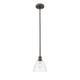 Bristol 1 Light Stem Hung Glass Mini Pendant 9X7.5 Inch Wide by Innovations - 616-1S-GBD-75
