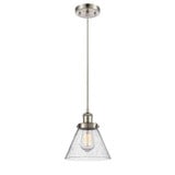 Cone 1 Light Cord Hung Mini Pendant 10 Inch and 8 Inch Wide by Innovations - 916-1P-G4