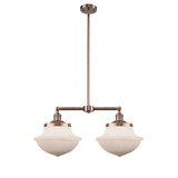 Oxford 100W 2 LED Stem Adjustable Island 10 and 25 Inch Wide by Innovations - 209-G54-LED