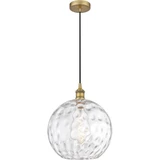 Athens Water Glass 100W 1 LED Cord Mini Pendant 13.5X12 by Innovations - 616-1P-G1215-12-LED