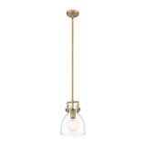Newton Bell 1 Light Mini Pendant 11.38 Inch and 8 Inch Wide by Innovations - 411-1SS-G412-8