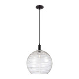 Athens Deco Swirl 1 Light Cord Hung Mini Pendant 15.95X13.75 by Innovations - 716-1P-G1213-14