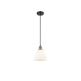 Bristol 1 Light Glass Cord hung Mini Pendant 9.5X7.5 Inch by Innovations - 516-1P-GBD-75