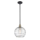 Athens Deco Swirl 1 Light Stem Hung Mini Pendant 11.13 X 10 by Innovations - 516-1S-G1213-10