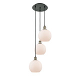 Athens 3 Light Cord Hung Multi Pendant 30.75 InchX14.5 Inch by Innovations - 113B-3P-G12-8