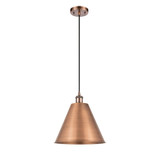 Berkshire Metal 100W 1 LED Cord hung Mini Pendant 13 X 12 by Innovations - 516-1P-MBC-12-LED