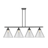 Cone 4 Light Stem Hung Island 13.25 Inch Tall X 48 Inch Wide by Innovations - 916-4I-G4L