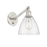 Bristol 1 Light Adjustable Glass Wall Sconce 9.5X7.5 Inch by Innovations - 317-1W-GBD-75