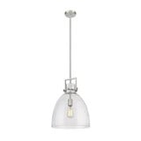 Newton Bell 1 Light Pendant 15 Inch Tall and 14 Inch Wide by Innovations - 411-1SL-G412-14