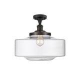 Bridgeton 100W 1 LED Semi Flush Mount 13.5X11.75 Inch Wide by Innovations - 517-1CH-G69-16-LED