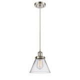 Cone 100W 1 LED Cord Hung Mini Pendant 10 and 8 Inch Wide by Innovations - 916-1P-G4-LED