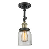 Bell 1 Light Adjustable Semi Flush Mount 14.5 X 5 Inch Wide by Innovations - 201F-G5