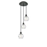 Athens Deco Swirl 3 Light Cord Hung Multi Pendant 25.13 Inch by Innovations - 113B-3P-G1213-6